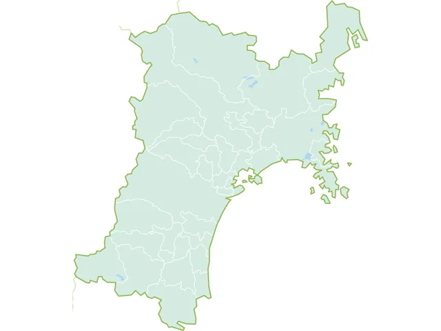 宮城県の対応エリアの地図